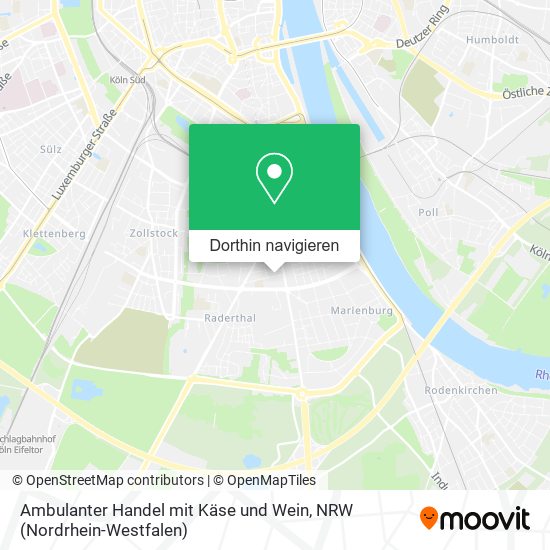 Ambulanter Handel mit Käse und Wein Karte