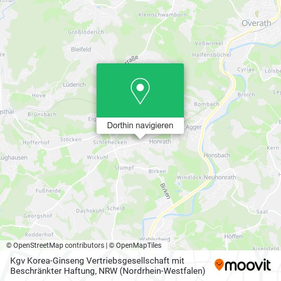 Kgv Korea-Ginseng Vertriebsgesellschaft mit Beschränkter Haftung Karte