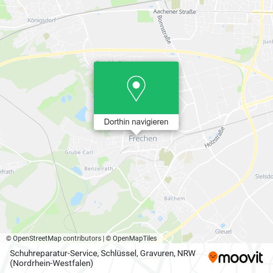 Schuhreparatur-Service, Schlüssel, Gravuren Karte