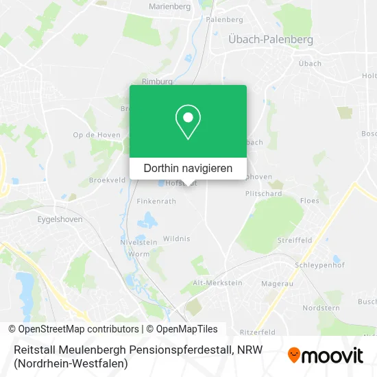 Reitstall Meulenbergh Pensionspferdestall Karte