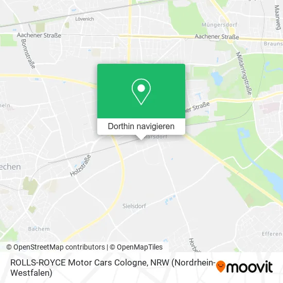 ROLLS-ROYCE Motor Cars Cologne Karte