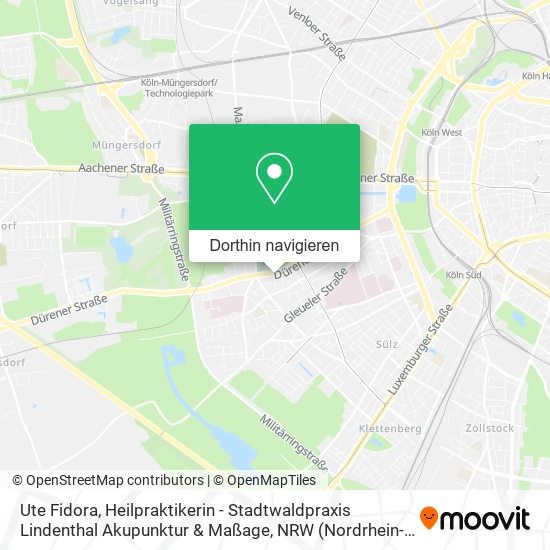 Ute Fidora, Heilpraktikerin - Stadtwaldpraxis Lindenthal Akupunktur & Maßage Karte