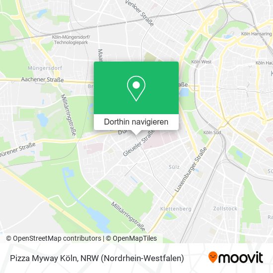 Pizza Myway Köln Karte