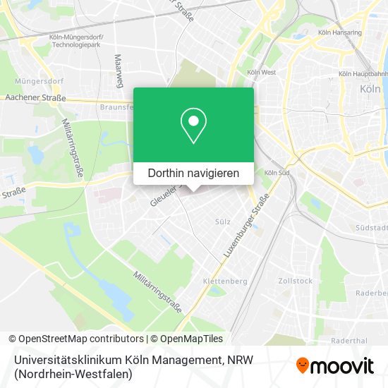 Universitätsklinikum Köln Management Karte