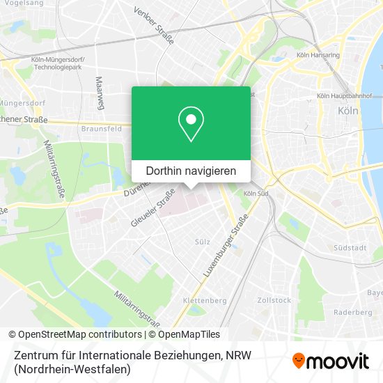 Zentrum für Internationale Beziehungen Karte