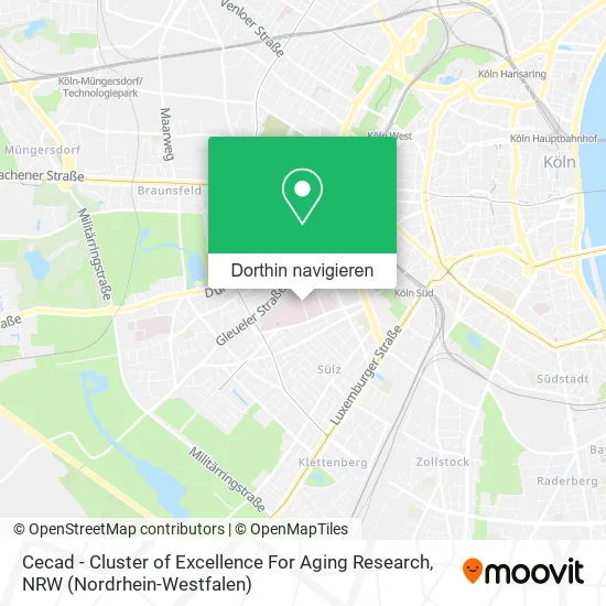 Cecad - Cluster of Excellence For Aging Research Karte