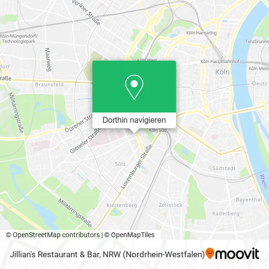 Jillian's Restaurant & Bar Karte