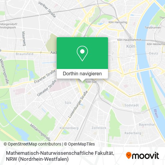 Mathematisch-Naturwissenschaftliche Fakultät Karte