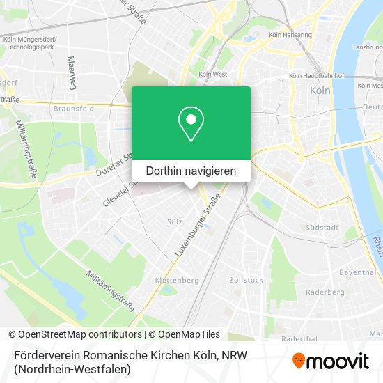 Förderverein Romanische Kirchen Köln Karte