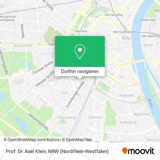 Prof. Dr. Axel Klein Karte