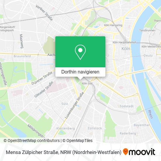 Mensa Zülpicher Straße Karte