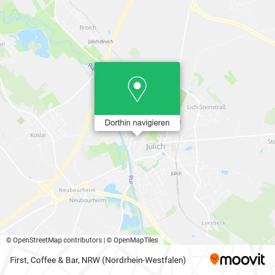 First, Coffee & Bar Karte