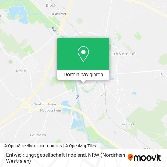 Entwicklungsgesellschaft Indeland Karte