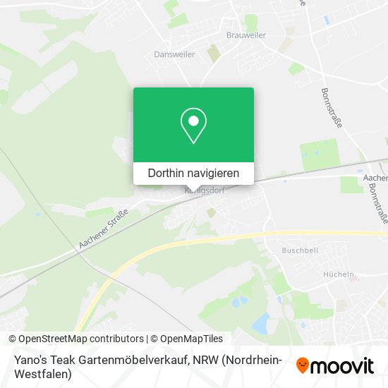 Yano's Teak Gartenmöbelverkauf Karte