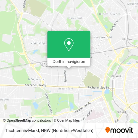 Tischtennis-Markt Karte