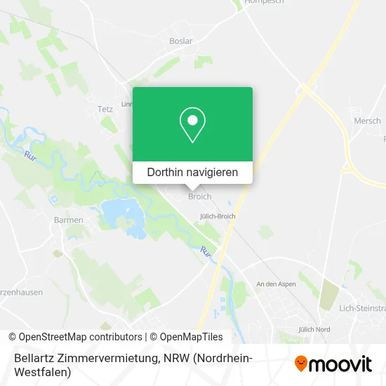 Bellartz Zimmervermietung Karte