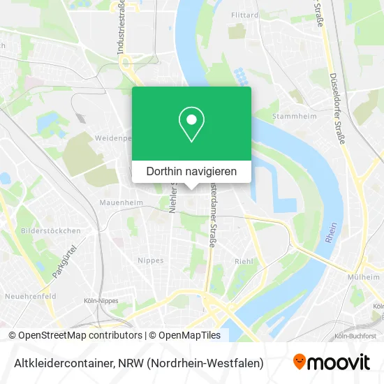 Altkleidercontainer Karte