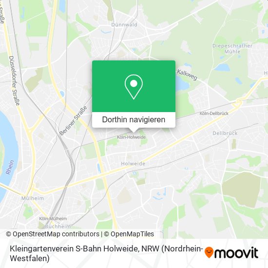 Kleingartenverein S-Bahn Holweide Karte