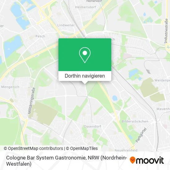 Cologne Bar System Gastronomie Karte