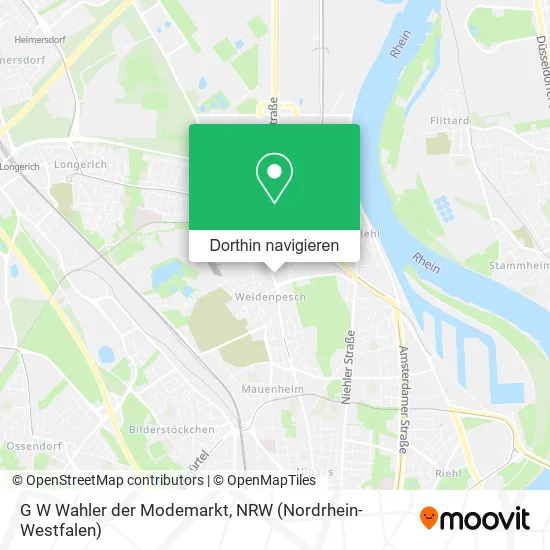 G W Wahler der Modemarkt Karte