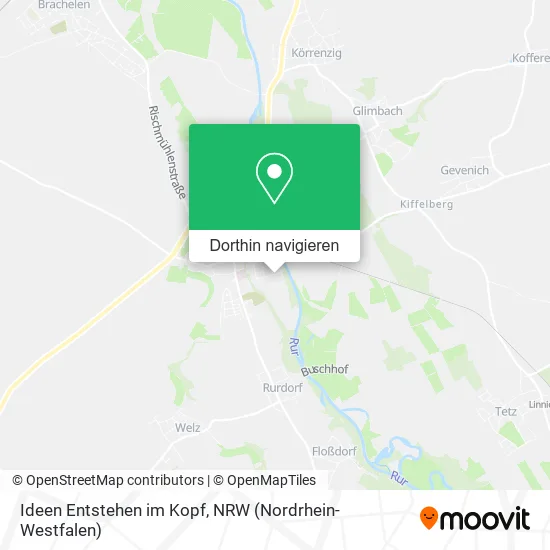 Ideen Entstehen im Kopf Karte