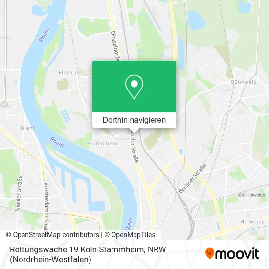 Rettungswache 19 Köln Stammheim Karte