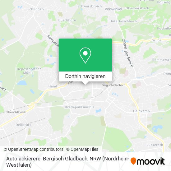 Autolackiererei Bergisch Gladbach Karte