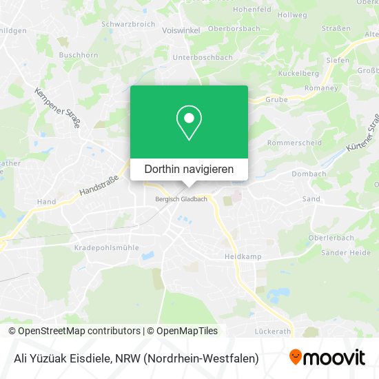 Ali Yüzüak Eisdiele Karte