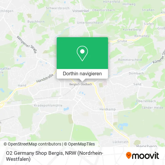 O2 Germany Shop Bergis Karte