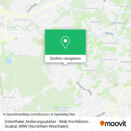 Odenthaler Anderungsatelier - Mab-Konfektion Scabal Karte