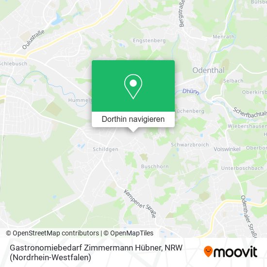 Gastronomiebedarf Zimmermann Hübner Karte