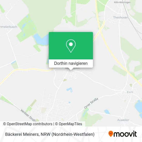 Bäckerei Meiners Karte