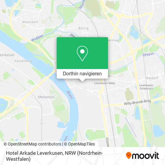 Hotel Arkade Leverkusen Karte