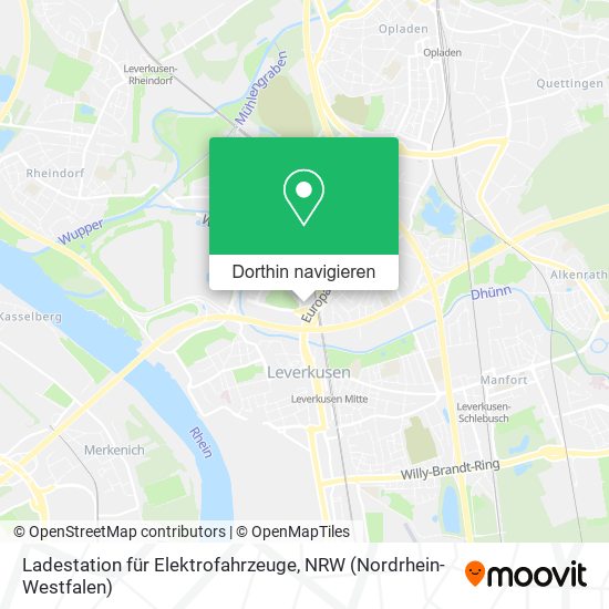 Ladestation für Elektrofahrzeuge Karte