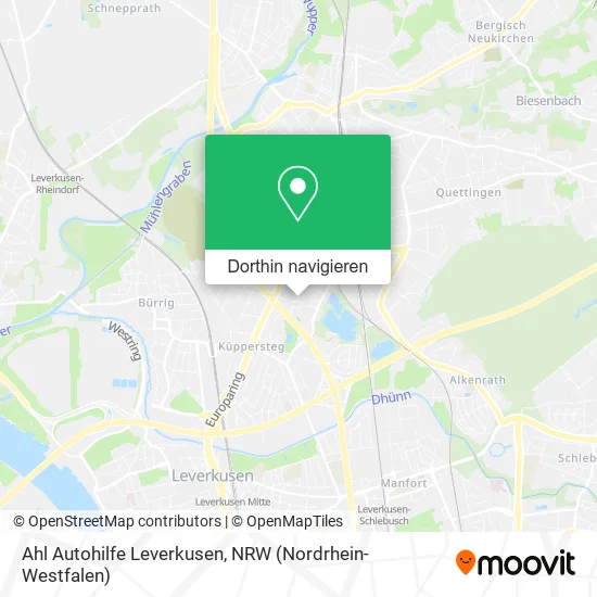 Ahl Autohilfe Leverkusen Karte