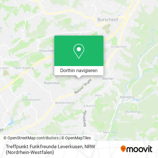 Treffpunkt Funkfreunde Leverkusen Karte