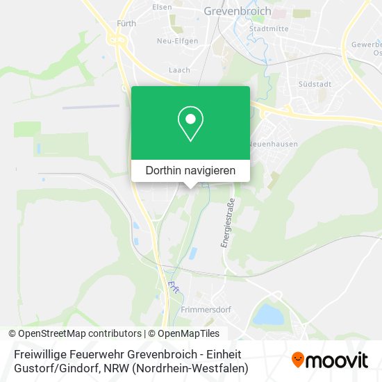 Freiwillige Feuerwehr Grevenbroich - Einheit Gustorf / Gindorf Karte