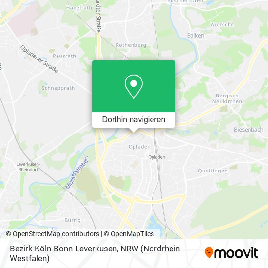 Bezirk Köln-Bonn-Leverkusen Karte