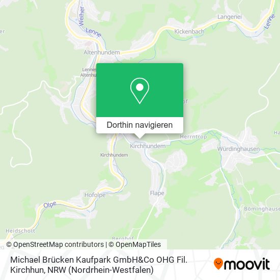Michael Brücken Kaufpark GmbH&Co OHG Fil. Kirchhun Karte