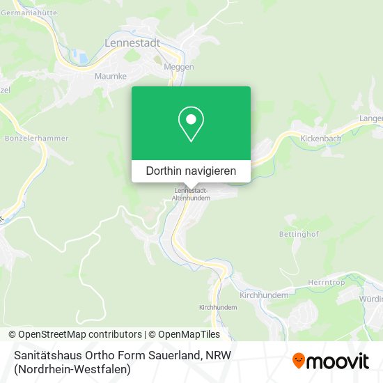 Sanitätshaus Ortho Form Sauerland Karte