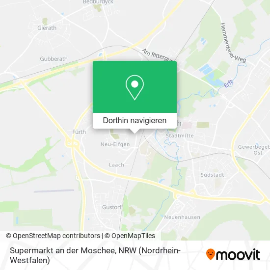 Supermarkt an der Moschee Karte