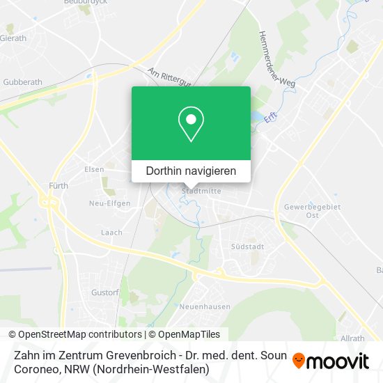 Zahn im Zentrum Grevenbroich - Dr. med. dent. Soun Coroneo Karte