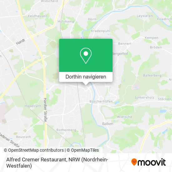 Alfred Cremer Restaurant Karte