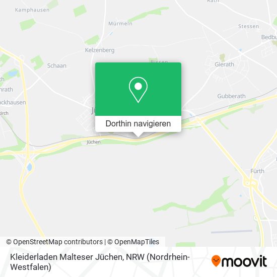 Kleiderladen Malteser Jüchen Karte