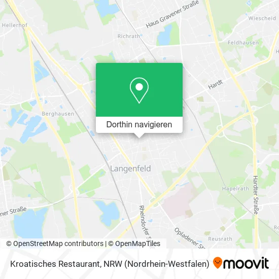 Kroatisches Restaurant Karte