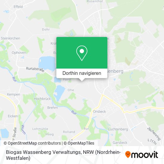 Biogas Wassenberg Verwaltungs Karte