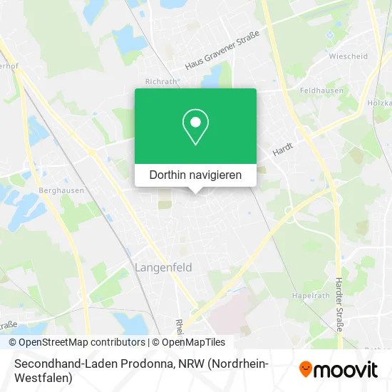 Secondhand-Laden Prodonna Karte