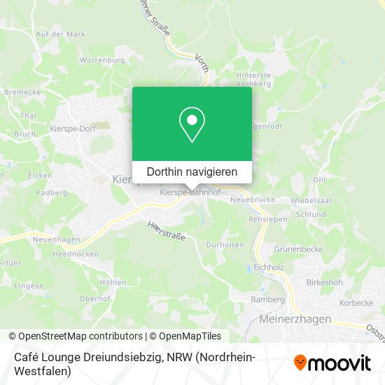 Café Lounge Dreiundsiebzig Karte