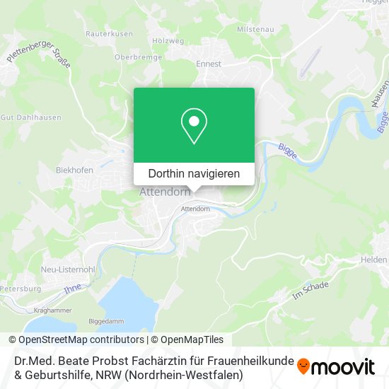 Dr.Med. Beate Probst Fachärztin für Frauenheilkunde & Geburtshilfe Karte