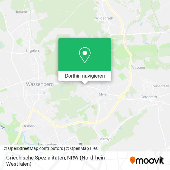 Griechische Spezialitäten Karte